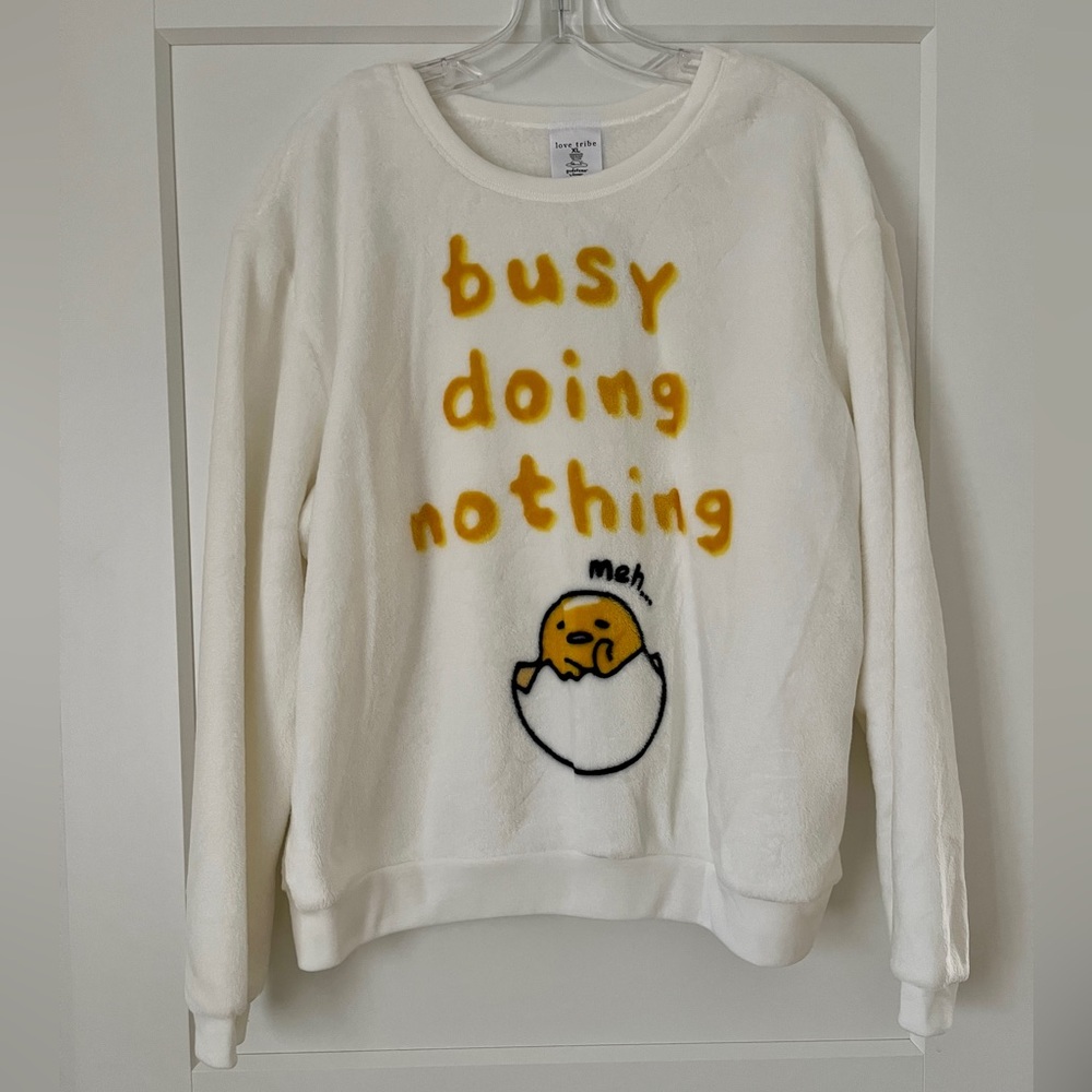 Sanrio Gudetama White Sweatshirt